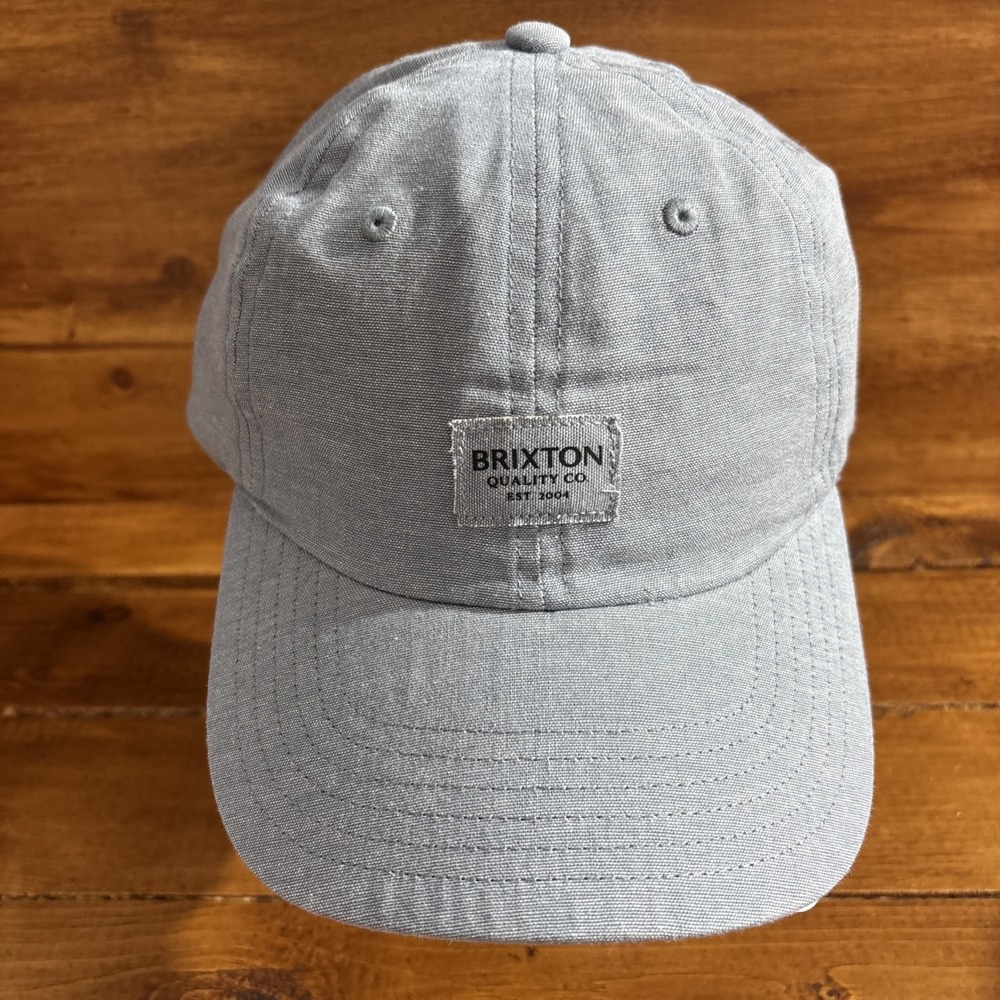 Brixton Hat Adult OSFM Strapback Blue Baseball Cap Logo Chambray Surf Skate NEW